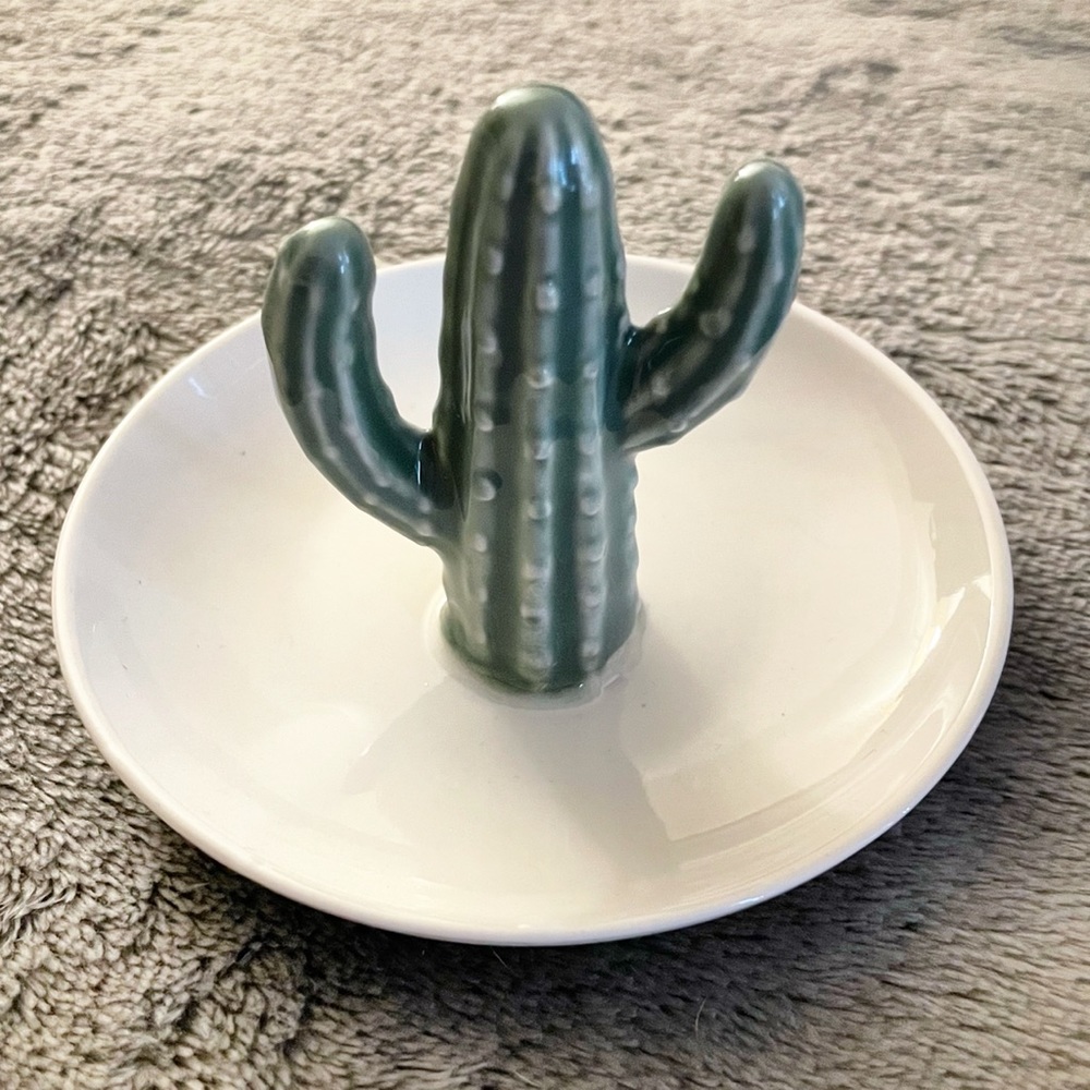 Cactus ring/earring accessory dish